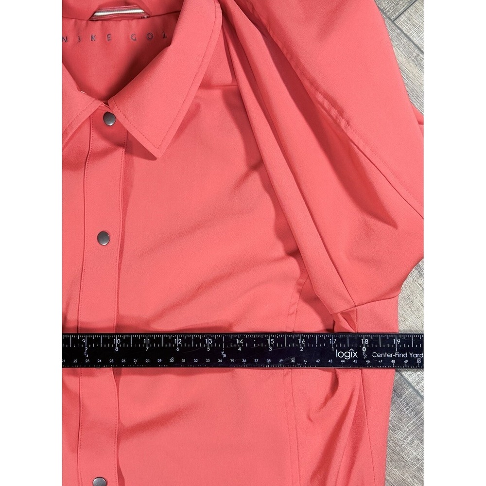 Nike Golf Women's Jacket Pink Salmon Trench Button Up Coat Size Small Long - Picture 8 of 12